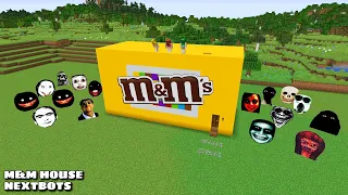 SURVIVAL M&M HOUSE WITH 100 NEXTBOTS in Minecraft - Gameplay - Coffin Meme