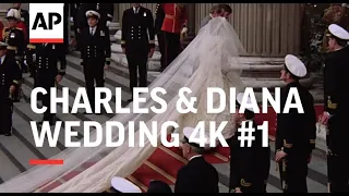 Charles & Diana Wedding in 4K | Part 1 | Arrivals at St Paul's Cathedral | 1981