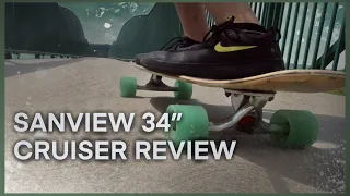 Sanview 34 Inch Cruiser Longboard REVIEW - $70 Board!