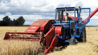 Ford 5000 Harvesting Barley with JF MS707 Combine