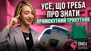 УСЕ ПРО ПРЯМОКУТНИЙ ТРИКУТНИК| НМТ/ЗНО 2024| ONLY SCHOOL