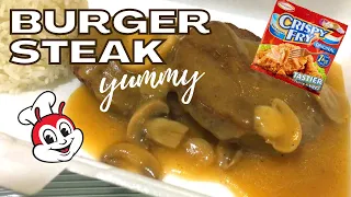 HOW TO MAKE MUSHROOM GRAVY USING CRISPY FRY | BURGER STEAK TASTES LIKE JOLLIBEE | GRAVY SAUCE