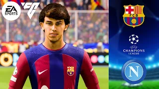 EA Sports FC 24 - FC Barcelona Vs. Napoli - UEFA Champions League 23/24 Round of 16 | Full Match