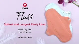 Avni Fluff Panty Liner, Longest, Softest, Dry feel, Reuse for 3 years #myavni #pantyliner #reusable