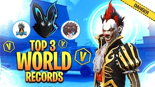 Top 3 World Records of Free Fire Youtubers 😲 || Attitude Gamers