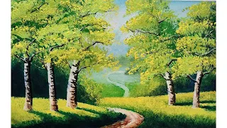 Trees - Acrylic painting (only colors)