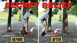 I Play Left-Handed to get FREE RELIEF from Cart Path and Tree | Golf Rules Explained