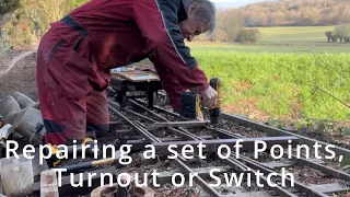 How to Repair a set of Points / Turnout / Switch at Peter's Railway