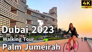 Dubai 🇦🇪 Palm Jumeirah Island, Atlantis The Palm, Atlantis The Royal [ 4K ] Walking Tour