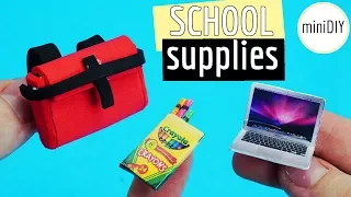 DIY Miniature School Supplies