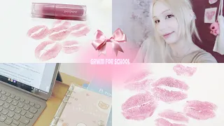 grwm for school 💻🎧; макияж, завтрак, уход за кожей !!