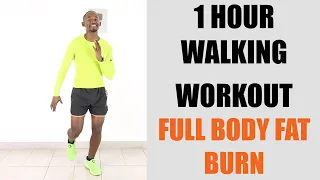 1 HOUR FULL BODY FAT BURN Walking Workout/ Boxing Inspired 🔥521 Calories🔥