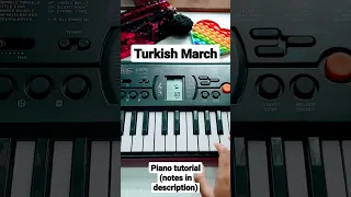 Mozart - Rondo Alla Turca (Turkish March) İSTİKLAL MARŞ'I - Piano tutorial #shorts#piano#simplypiano