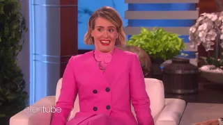 Sarah Paulson talking about her Met Gala dress on Ellen's Show