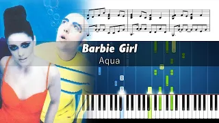 Aqua - Barbie Girl - Piano Tutorial + SHEETS