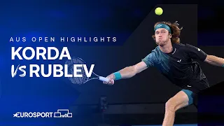 Sebastian Korda v Andrey Rublev | Round Three | Australian Open 2024 Highlights 🇦🇺