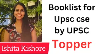 Booklist by UPSC Topper Ishita Kishore #rank1 #2022