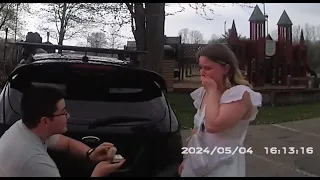 BODY CAM FOOTAGE: Fake traffic stop, real proposal in Michigan!