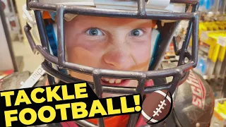 9 year old starts tackle football!