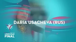 Daria Usacheva (RUS) | Ladies Short Program | ISU GP Finals 2019 | Turin | #JGPFigure