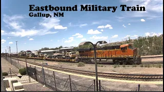 Eastbound Military Train at Gallup on 07/23/2022