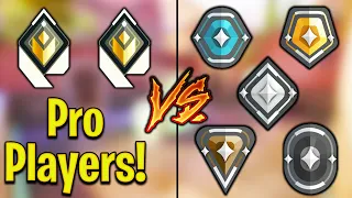 Valorant: 2 Pro Players VS 1 Of Every Rank! - Who Wins?