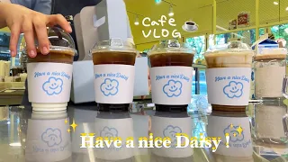 오픈준비 같이 하고 음료 만들어요 ! 🩵 잔잔한 개인카페 브이로그  |  cafe vlog ☕️, 여름 신메뉴🍦, no bgm 매장소음🔉