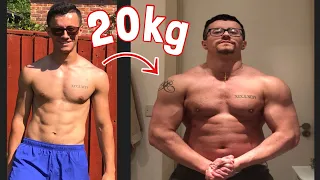 My 8 month body transformation 67-87kg (44lbs)