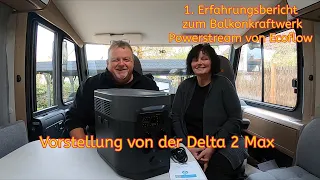 Die Ecoflow Delta 2 Max und 1. Erfahrungsbericht von unserem Balkonkraftwerk Powerstream  Vlog49/23