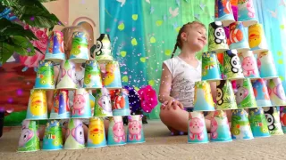 Челлендж Построй пирамиду из стаканчиков Challenge Build a pyramid of cups