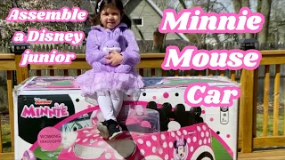 Disney Junior Minnie Mouse Hot Rod Coupe Ride-On Toy by Kid Trax 12 Volt BUILD It with us! #disney