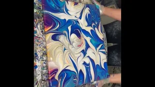 Amazing marble technique!!! New acrylic pouring style!! Awesome fluid art!!
