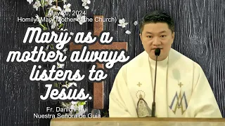 MOTHER'S INSTINCT - Homily by Fr. Danichi Hui May 20, 2024 (Memorial of Mary, Mother of the Church)