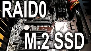 RAID0 SSD M2 SAMSUNG EVO 960 SPEED TEST СКОРОСТЬ ЗАШКАЛИВАЕТ!!! ASUS PRIME Z270-K