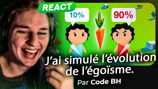 "J'ai simulé l'évolution de l'égoïsme" par Code BH - Pandore Reacts