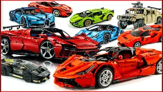 COMPILATION LEGO TECHNIC Top Cars of All Time Ferrari 488 - Lamborghini Centario - Buggati Chiron