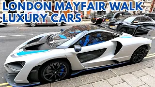 London Mayfair Luxury Car Walk #london #luxury #supercars