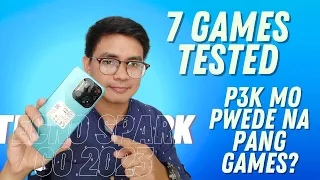 TECNO SPARK GO 2023 - 7 GAME TESTED - NBA2K20 & GENSHIN IMPACT | P3K LANG PWEDE KA NA MAG GAMES!