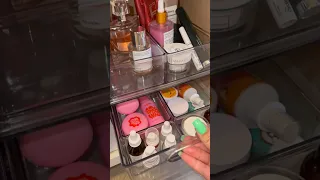 Organize my skincare with me 💓#skincare #organizewithme #asmr #asmrsounds #skincareorganizer