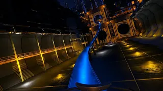 (POV, Front Seat View) 110mph High-Speed Futuristic Roller Coaster!