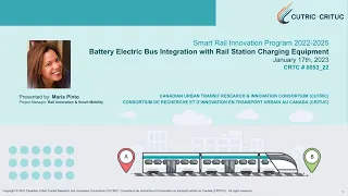 Smart Rail Innovation Program Session #3 Battery Electric Bus Integration with Rail Station Charging