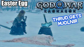 Thor’s Daughter Thrud Gets Mjolnir Hammer God Of War Ragnarok Easter Egg