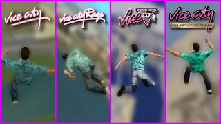 Falling from Sky to Water in All versions of Vice city(including fan made mods)