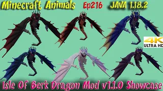 Isle Of Berk Dragon Mod v1.1.0 Skrill Dragons Showcase Minecraft JAVA 1.18.2 Animals Ep216