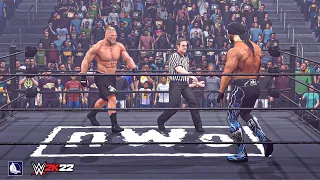 WWE 2K22 Hollywood Hulk Hogan vs Brock Lesnar (WCW Souled Out '97 DLC ARENA)