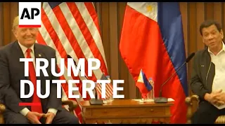 Trump laughs when Duterte calls journalists "spies"