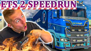 ETS 2 Speedrun - Scania V8 WECHSELBRÜCKE voll mit ROLLRASEN - Euro Truck Simulator 2