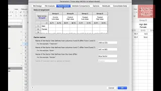 How to do a three way ANOVA in GraphPad Prism