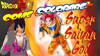 【Manga Lab】Come colorare Goku Super Saiyan God? - Parte 2 /Drawing Goku SSG/ 超サイヤ人ゴッド孫悟空描いてみた2