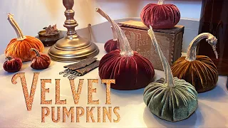 How To Make Velvet Pumpkins - Easy Fall Crafts - Fall Decorations - DIY Fall Gifts